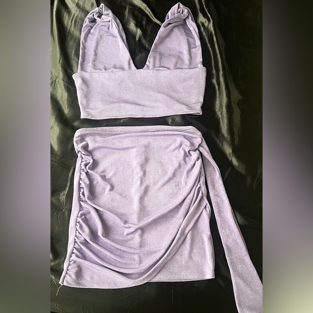 Purple Velvet Two-Piece Set - Picture 2 of 2